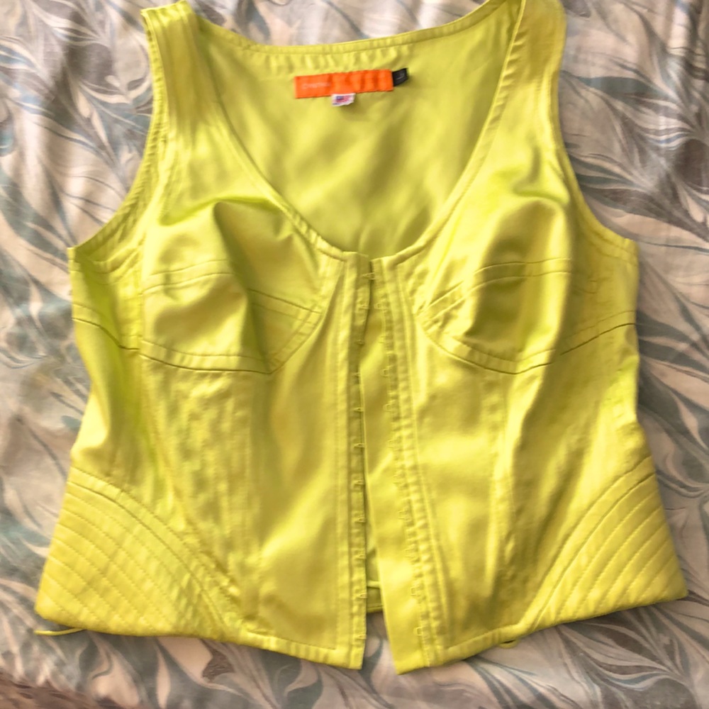 Cynthia Steffe corset bodycon  Green Top